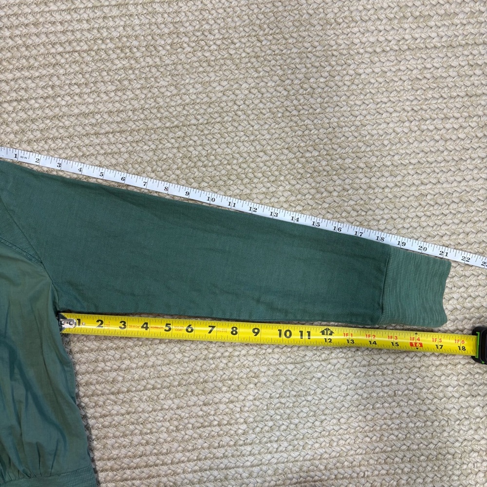 Anthropologie Hei Hei Green Lightweight Full Zip Bomber Jacket XXSP Petite - Picture 10 of 13